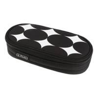 Herlitz Federmäppchen Design: Just Black 21,5 (B) x 9,5 (T) x 6 (H) cm Schwarz,Weiß