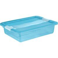 Keeeper Aufbewahrungsbox mit Deckel Cornelia 7 L Blau Transparent Polypropylen 39,5 (B) x 29,5 (T) x 9,5 (H) cm
