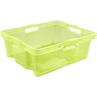 Keeeper Aufbewahrungsbox mit Griff Franz 16 L Grün Transparent Polypropylen 43 (B) x 35 (T) x 15 (H) cm