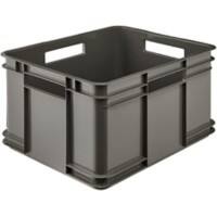 Keeeper Aufbewahrungsbox mit Griff Bruno Eco 28 L Öko-Grau Recycelter Kunststoff 43 (B) x 35 (T) x 24 (H) cm