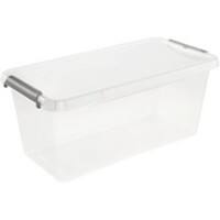 Keeeper Aufbewahrungsbox mit Deckel Lara 8.35 L Grau, Transparent Polypropylen 20 (B) x 39 (T) x 16,5 (H) cm