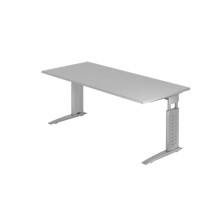 Hammerbacher Schreibtisch US19 Grau, Silber 1.800 x 800 x 680 x 680 - 860 mm