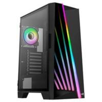 Aerocool Computergehäuse Mirage Midi Tower ABS + Gehärtetes Glas, SPCC Schwarz