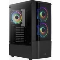 Aerocool Computergehäuse Quantum Midi Tower ABS, SPCC Schwarz