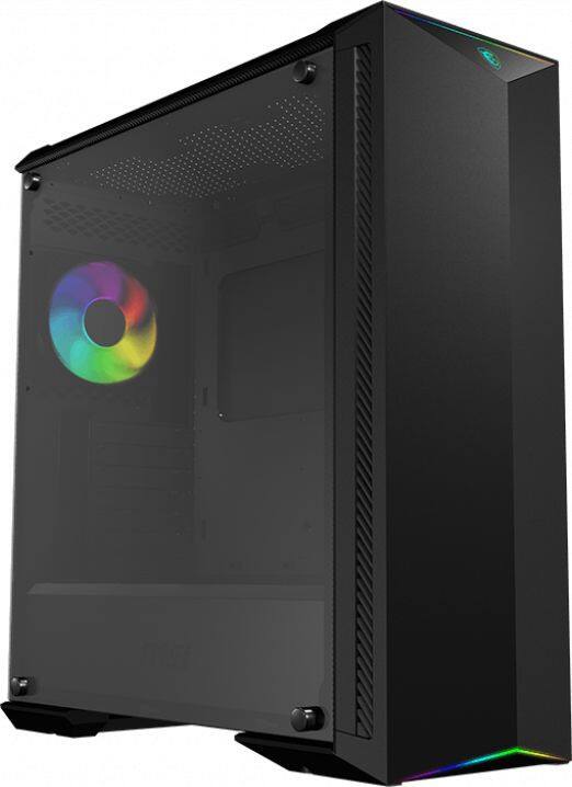 Msi Computergehäuse 100 Midi Tower Glas, Stahl Schwarz
