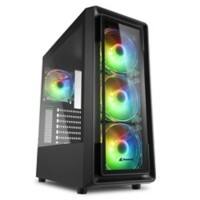 Sharkoon Computergehäuse TK4 Midi Tower Gehärtetes Glas Schwarz