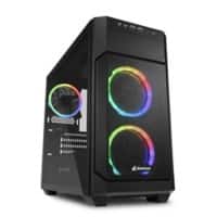 Sharkoon Computergehäuse V1000 Micro Tower Gehärtetes Glas Schwarz