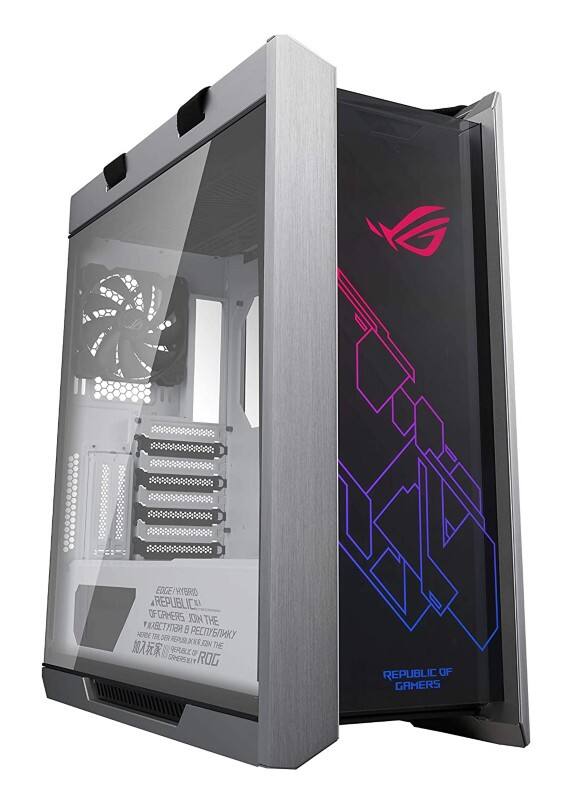 Asus Computergehäuse HELIOS Midi Tower Aluminium Schwarz, Weiß
