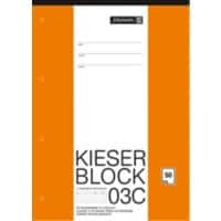 BRUNNEN Kieser Schreibblock A4 Lin3 Klebebindung 50 Blatt