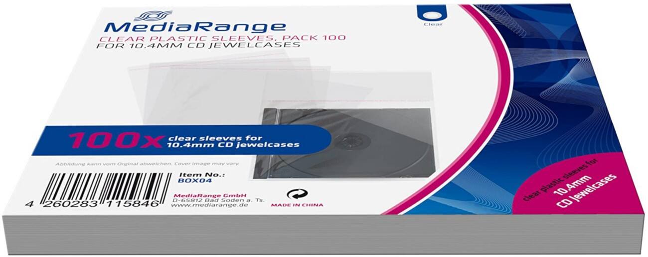 MediaRange Hüllen for Jewel Case BOX04 Kunststoff Transparent