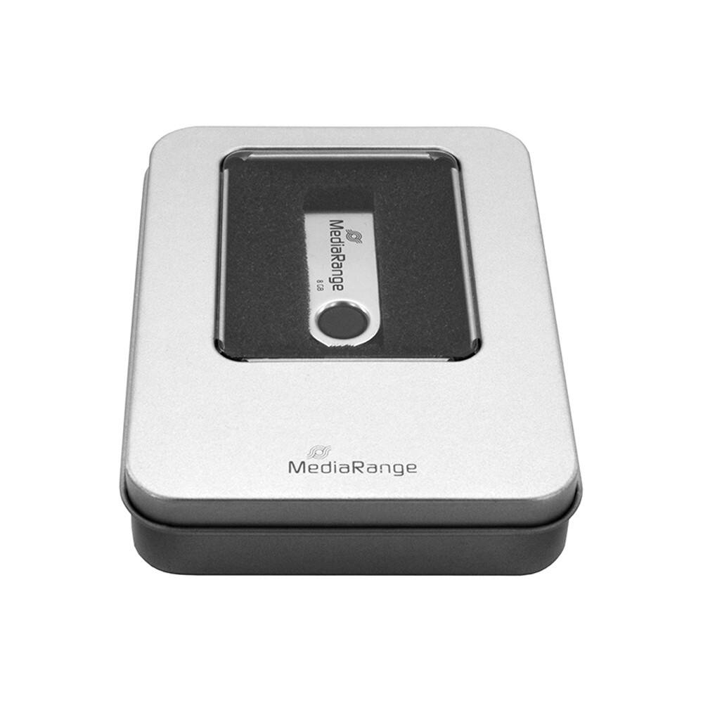 MediaRange USB-Flash-Laufwerk Aufbewahrungsbox BOX901 Aluminum, Kunststoff Silber