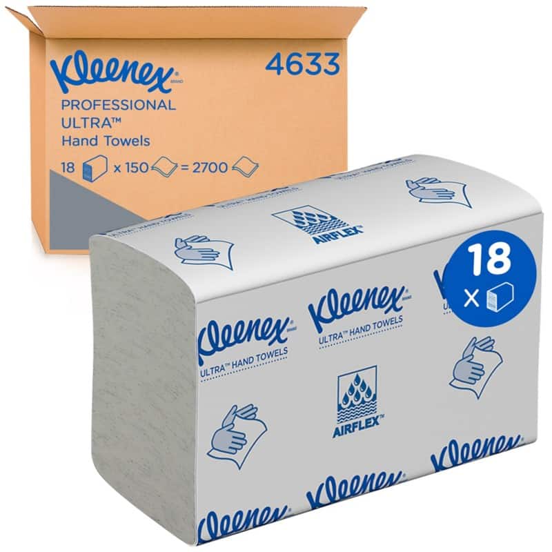Kleenex Ultra Papierhandtücher Z-falz Weiß 2-lagig U4633100 18 Stück à 150 Blatt