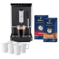 Tchibo Kaffeevollautomat Esperto inkl. 2 x 1 kg Kaffeebohnen und 6 Kaffeetassen 225 ml