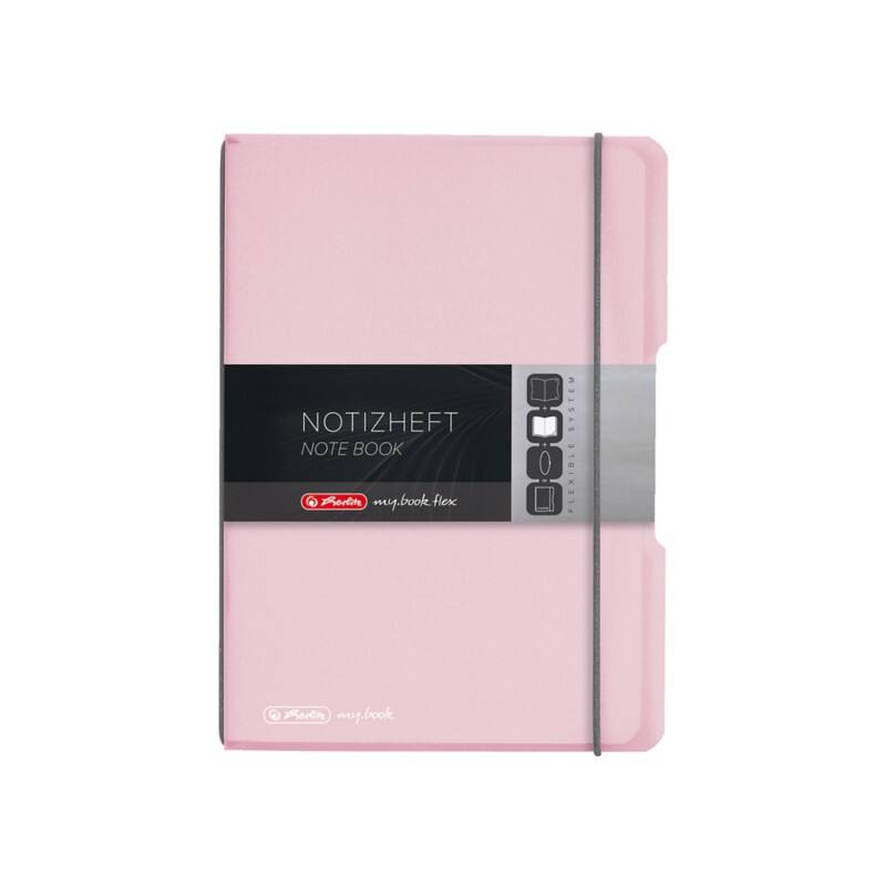 Herlitz Notizbuch A5 Kariert PP (Polypropylen) Rosa