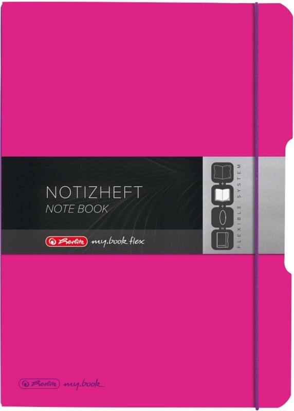 herlitz my.book flex Notizbuch A4 Kariert PP (Polypropylen) Pink Perforiert
