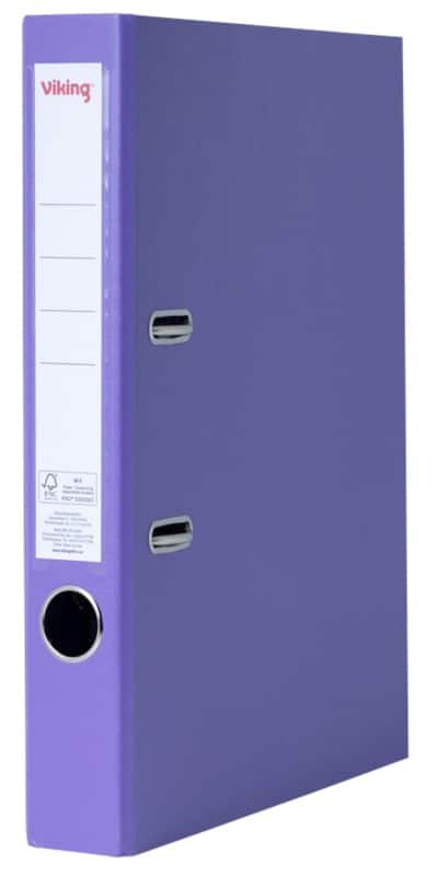 Viking Premium Ordner Schmal A4 50 mm Violett 2 Ringe Kunststoff Matt