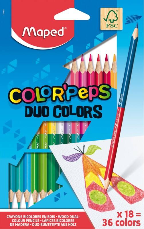 Maped Buntstifte Färbig sortiert 829601FC 18 Stück