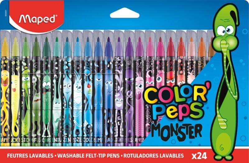 Maped Faserschreiber Faserschreiber Färbig sortiert 845401 24 Stück