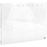 Nobo Kleiner Wandplaner 1915602 Dry Erase Glasoberfläche Rahmenlos 430 x 560 mm Weiß