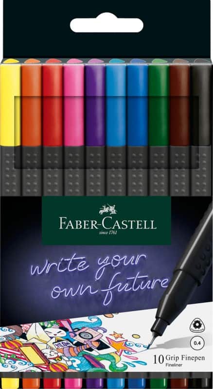 Faber-Castell Gripp Fineliner Färbig sortiert 10 Stück