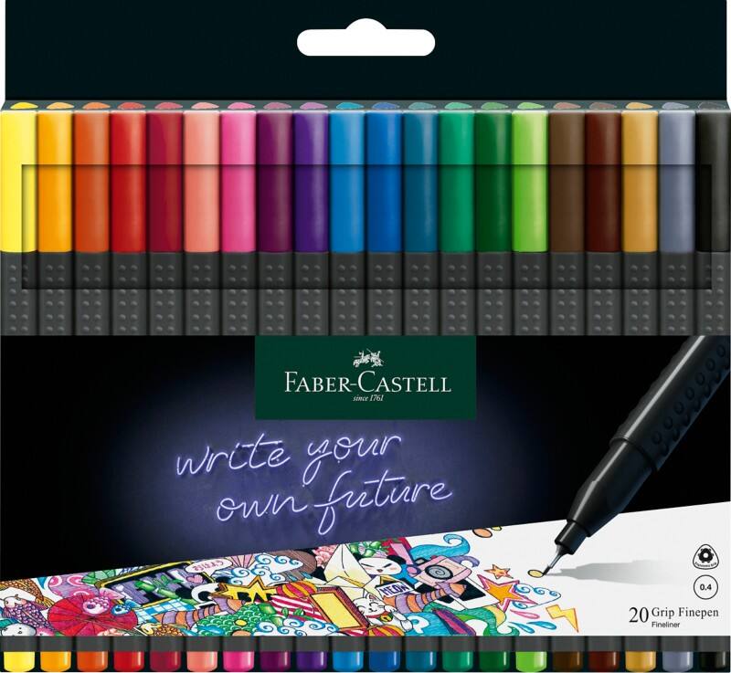 Faber-Castell Gripp Fineliner Färbig sortiert 20 Stück