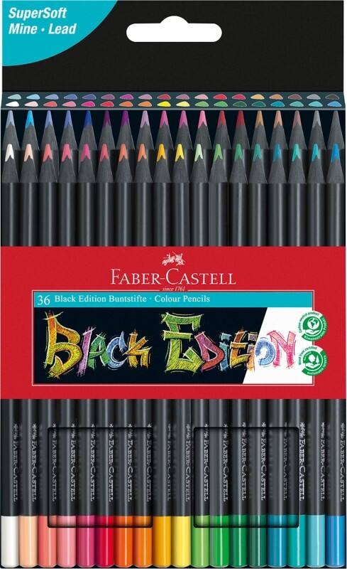 Faber-Castell Black Edition Buntstifte Farbig sortiert 36 Stück