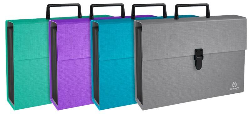 Exacompta Fächermappe Spezial Blanko Beschichteter Karton Farbig Sortiert 56750E 32 (B) x 24 (H) cm 4 Stück