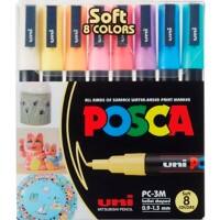 POSCA Pastell 96082000 Farbmarker Färbig sortiert Kalligraphie 0,9 - 1,3 mm 8 Stück