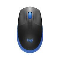 Logitech Full-Size M190 Maus Kabellos Schwarz, Blau Geeignet Für Linkshänder