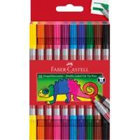 Faber-Castell Doppel Nicht-permanent Faserschreiber Färbig sortiert Filzspitze 1,3 - 5 mm 10 Stück