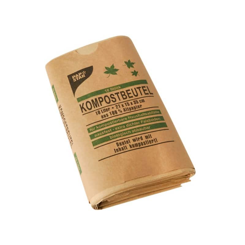 PAPSTAR Müllsäcke 10 L  Braun Papier 10 Stück