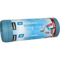 PAPSTAR Müllsäcke 240 L  Blau LDPE (Polyethylen niedriger Dichte) 60 Mikron 15 Stück