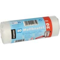 PAPSTAR Müllsäcke 20 L  Transparent HDPE (Hochdichtes Polyethylen) Tragegriff 20 Stück