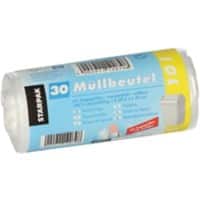 PAPSTAR Müllsäcke 10 L  Transparent HDPE (Hochdichtes Polyethylen) Tragegriff 30 Stück