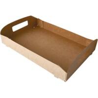 Papstar Tragetablett Pure Papier 45 mm x 544 mm x 366 mm Braun