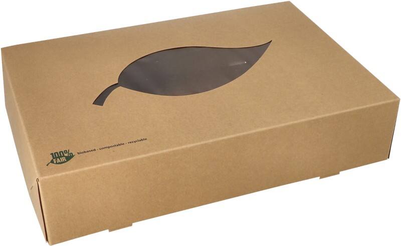 PAPSTAR Pure Catering-Box Pappe Braun 87955 10 Stück