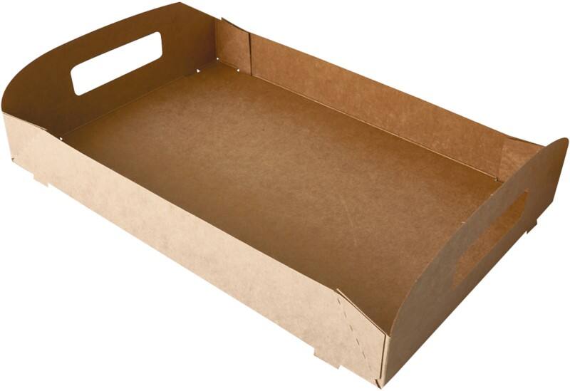Papstar Tragetablett Pure Pappe 350 mm x 240 mm Braun 10 Stück