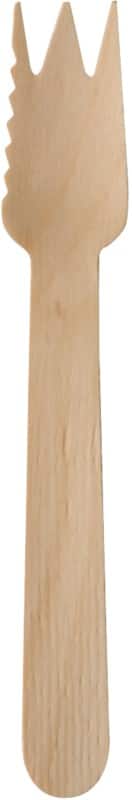 Papstar Kuchen- und Snackgabeln Pure Holz 140 mm 100 Stück