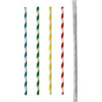 PAPSTAR Trinkhalme 87014 Färbig sortiert 100 Stück