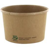 PAPSTAR Suppenschalen pure 87264 Frischfaser-Karton, BIO-beschichtet 25 Stück