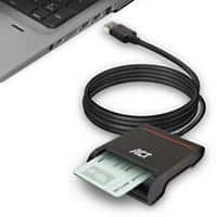 ACT AC6015 USB Smart Card Leser Grau