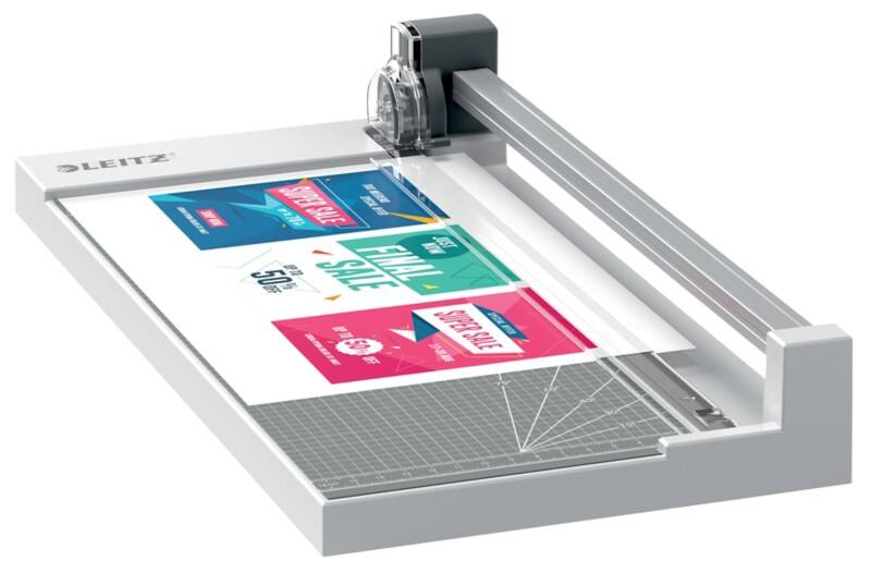 Leitz Precision Home Office Papierschneider 9026 A4 305 mm Einziehbare rotierende Bypass-Klinge Geradschnitt Grau 10 Blatt