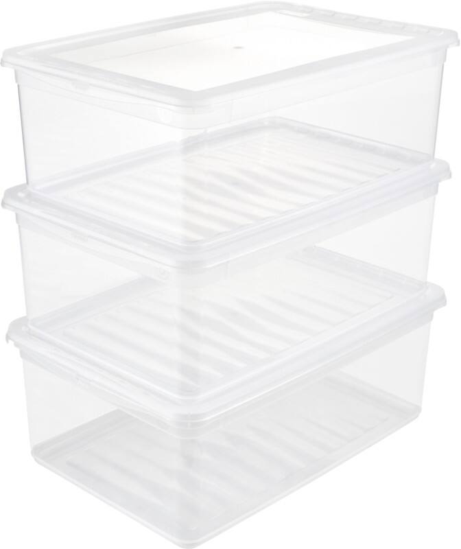keeeper bea Kunststoff Aufbewahrungsbox 3 x 11 L Transparent 26,5 x 39 x 14 cm 3 Stück
