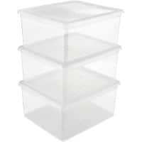 keeeper Aufbewahrungsbox 30031 3x 18 L Transparent PP (Polypropylen) 33,5 x 39 x 18 cm 3 Stück