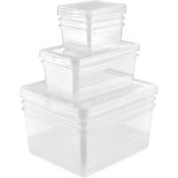 keeeper Aufbewahrungsboxen 30050 Transparent PP 2 x 5,6 L, 3 x 1,7 l, 3 x 18 L (Polypropylen) 8 Stück