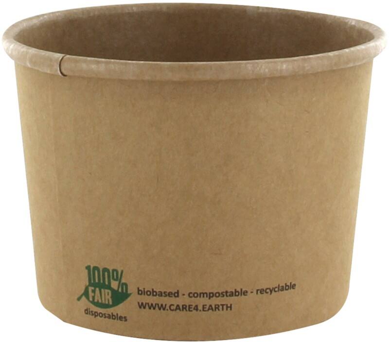 PAPSTAR Suppenschalen pure 87265 Frischfaser-Karton, BIO-beschichtet 25 Stück