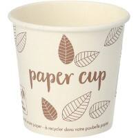 PAPSTAR Pure Zero Einweg Becher Pappe 100 ml 60 mm Creme 80 Stück