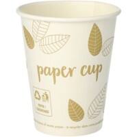 PAPSTAR pure Einweg Becher Pappe 200 ml 92 mm Creme 50 Stück