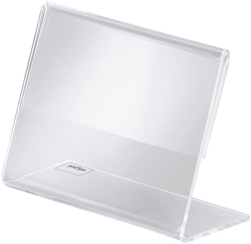 Sigel Tischaufsteller 60 x 90 mm L-Form 9 (B) x 3,7 (T) x 6,5 (H) cm Transparent 10 Stück