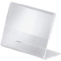 Sigel Tischaufsteller 60 x 90 mm L-Form 9 (B) x 3,7 (T) x 6,5 (H) cm Transparent 10 Stück